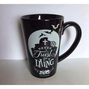 Killstar Black Mug saying, Never Trust the Living Large 5 1/2 inch Ceramic